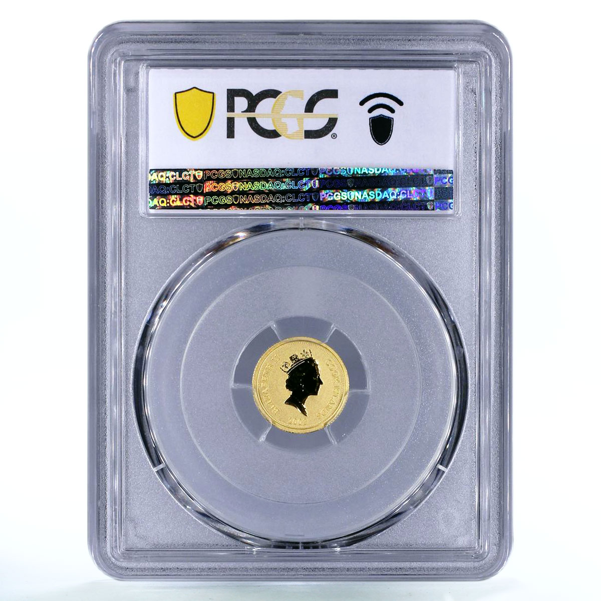 Cook Islands 2 dollars Wings of Love Bird Fauna PR70 PCGS colored gold coin 2003