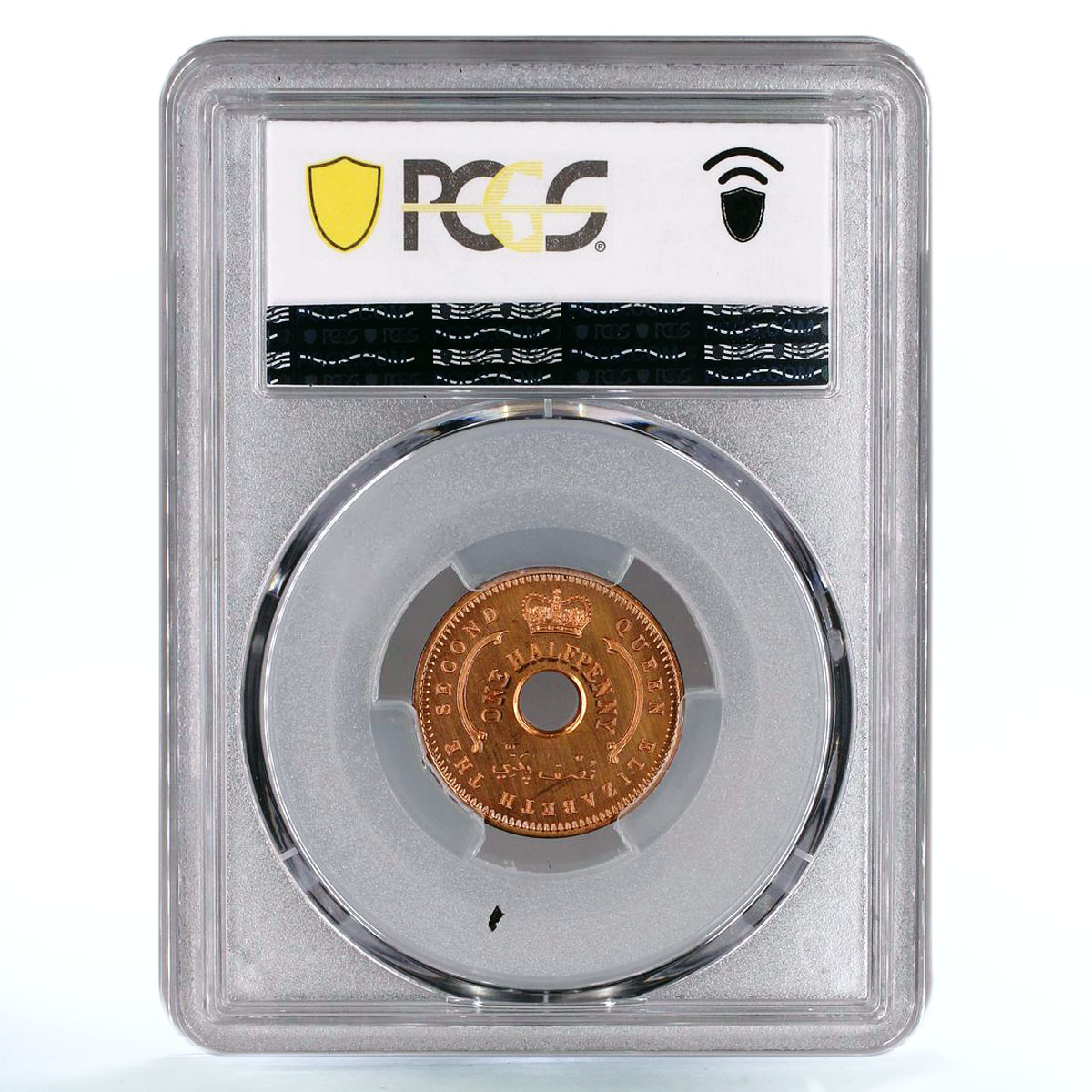 Nigeria 1/2 penny State Coinage Davids Star PR66 PCGS bronze coin 1959