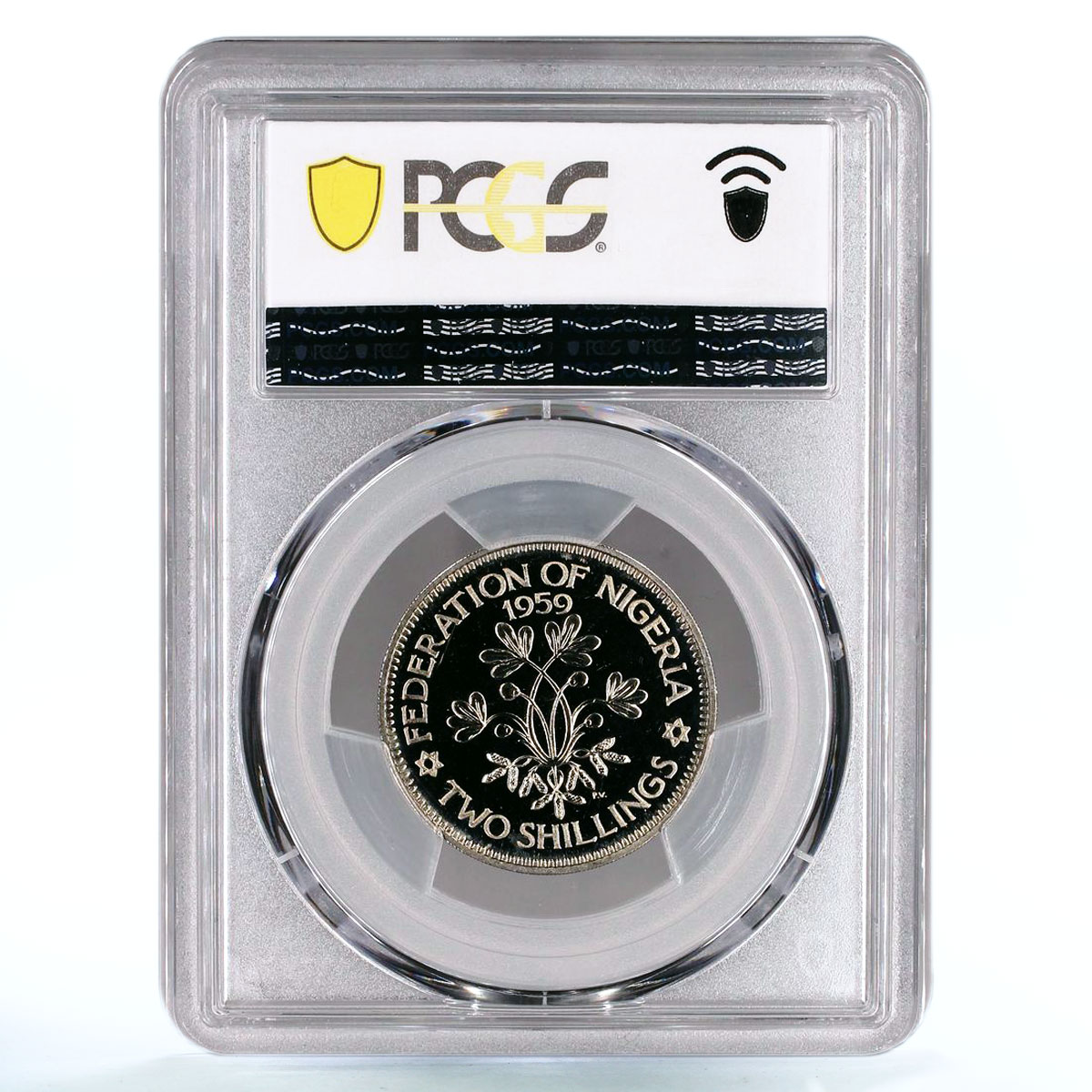Nigeria 2 shillings State Coinage Queen Elizabeth PR65 PCGS CuNi coin 1959