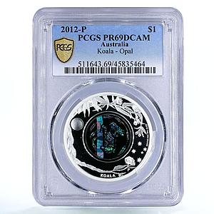 Australia 1 dollar Australian Opal series Koala PR69 PCGS silver coin 2012