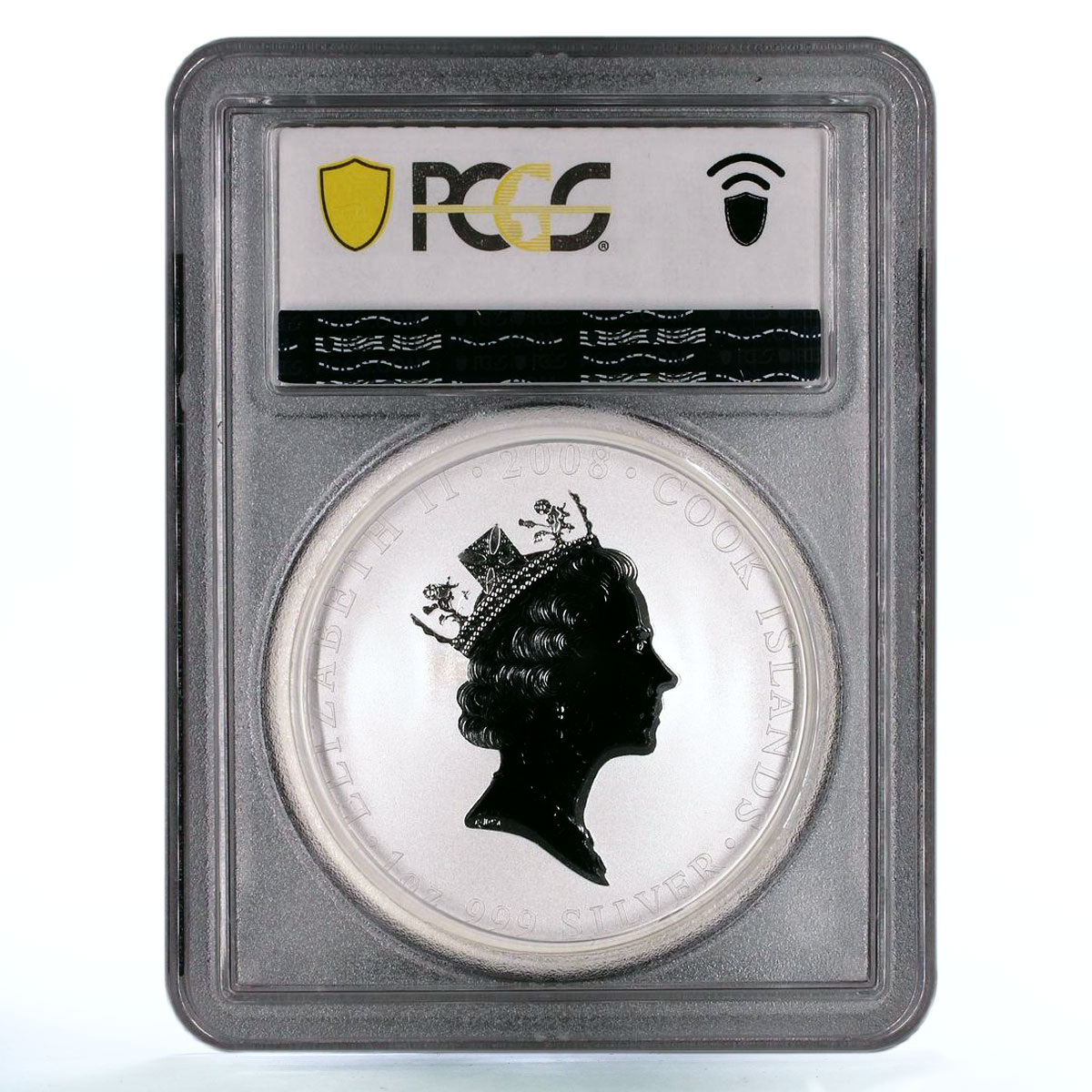Cook Islands 1 dollar Magnificent Peony Red Flower PR69 PCGS silver coin 2008