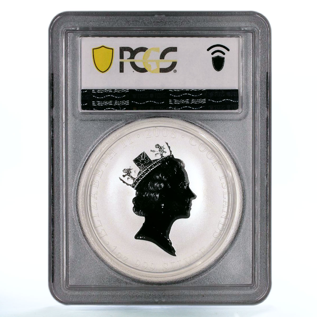 Cook Islands 1 dollar Magnificent Peony Yellow Flower PR70 PCGS silver coin 2008