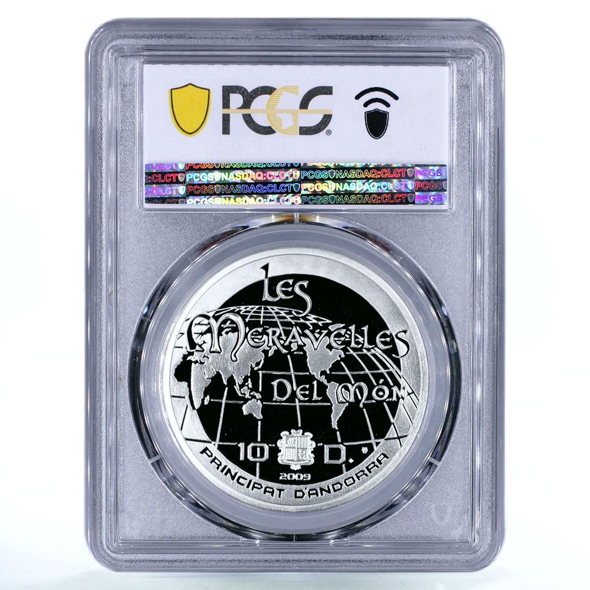 Andorra 10 diners World of Wonders Chichen Itza Temple PR69 PCGS Ag coin 2009