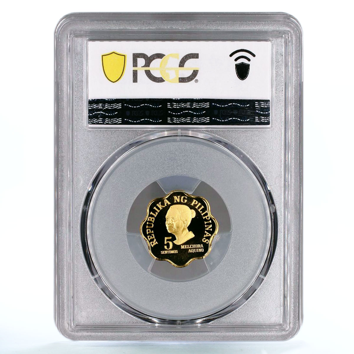 Philippines 5 sentimos Revolutionairy Melchora Aguino PR70 PCGS copper coin 1975