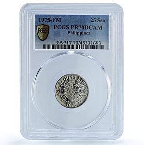 Philippines 25 sentimos Artist Juan Luna PR70 PCGS CuNi coin 1975