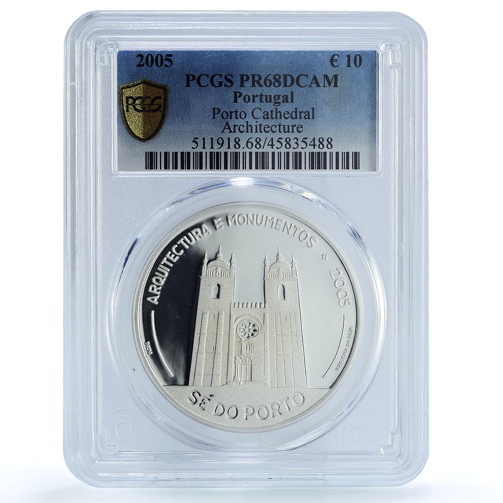 Portugal 10 euro Cathedral of Porto Church Architecture PR68 PCGS Ag coin 2005 Portugal 10 euro Cathedral of Porto Church Architecture PR68 PCGS Ag coin 2005