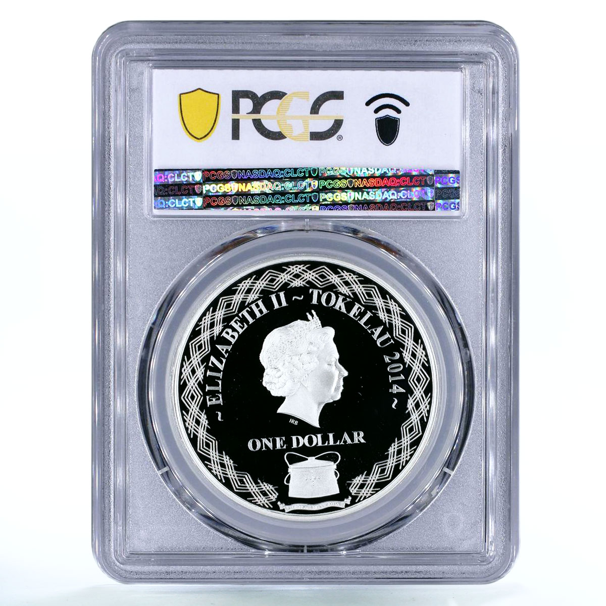 Tokelau 1 dollar Year of the Horse Three Horses Animals PR70 PCGS Ag coin 2014