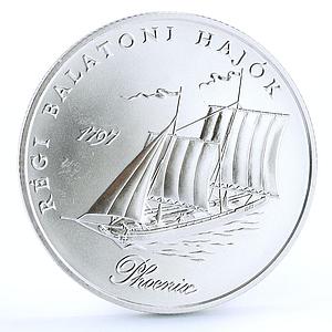 Hungary 2000 forint Old Ship Phoenix Clipper Boat Seafaring silver coin 1998