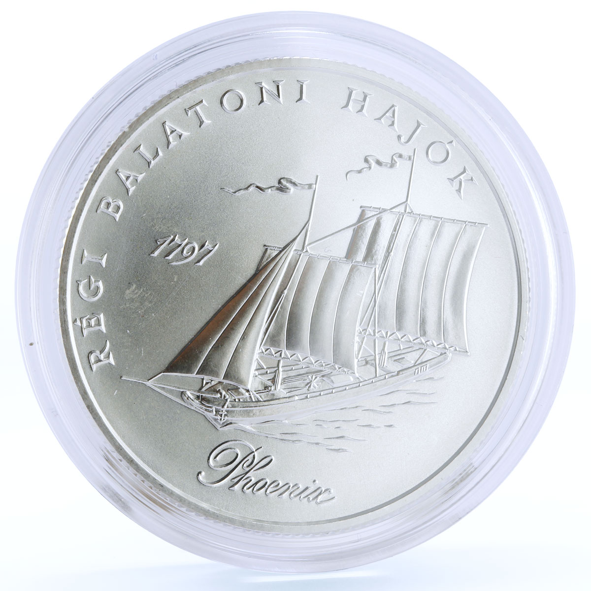 Hungary 2000 forint Old Ship Phoenix Clipper Boat Seafaring silver coin 1998