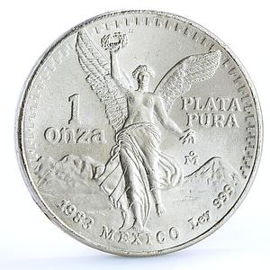 Mexico 1 onza Libertad Angel of Independence silver coin 1983