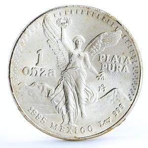 Mexico 1 onza Libertad Angel of Independence silver coin 1985