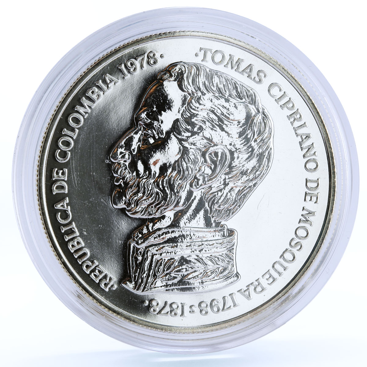Colombia 750 pesos Endangered Wildlife Colibri Bird Fauna silver coin 1978