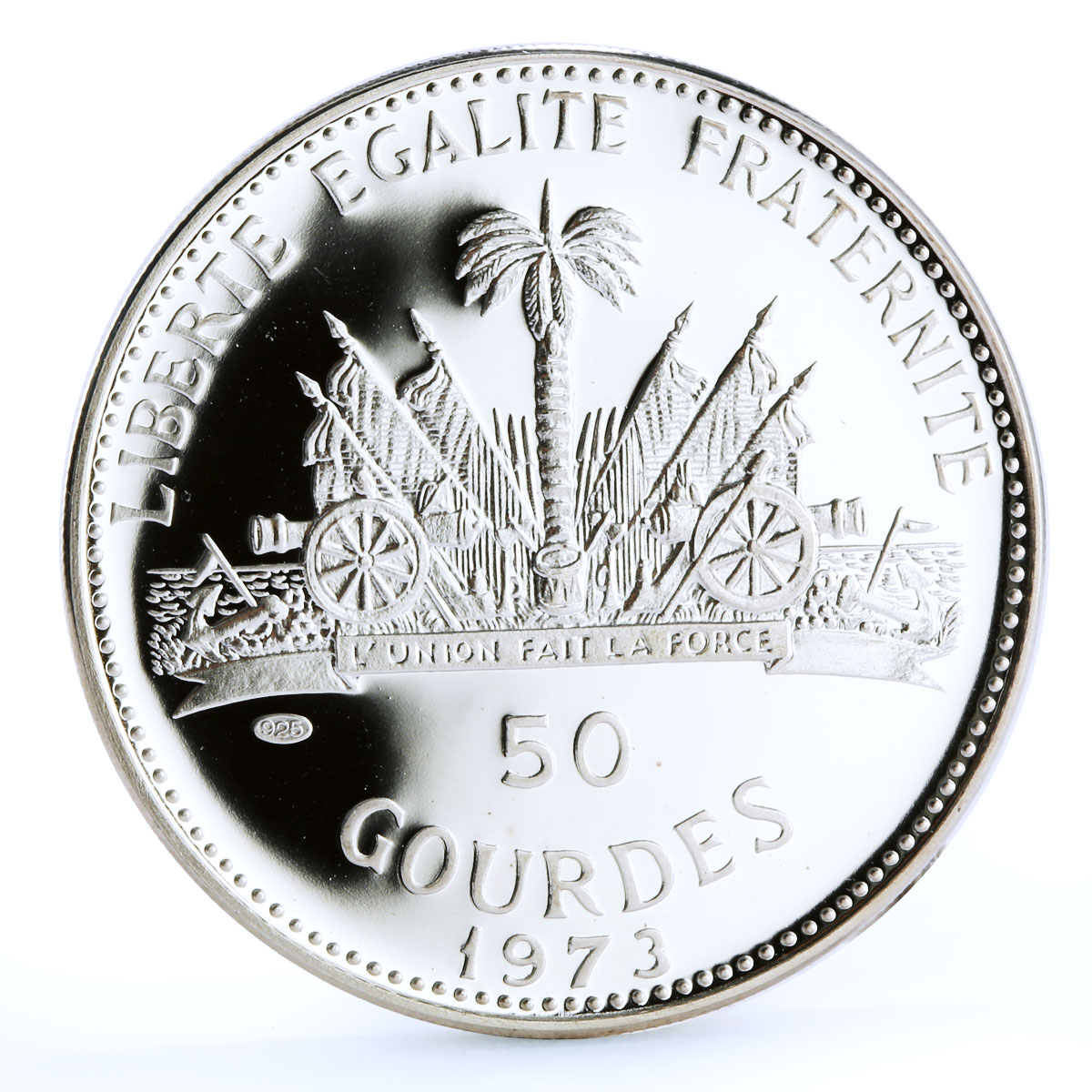 Haiti 50 gourdes International Year of Mother and Child proof silver coin 1973