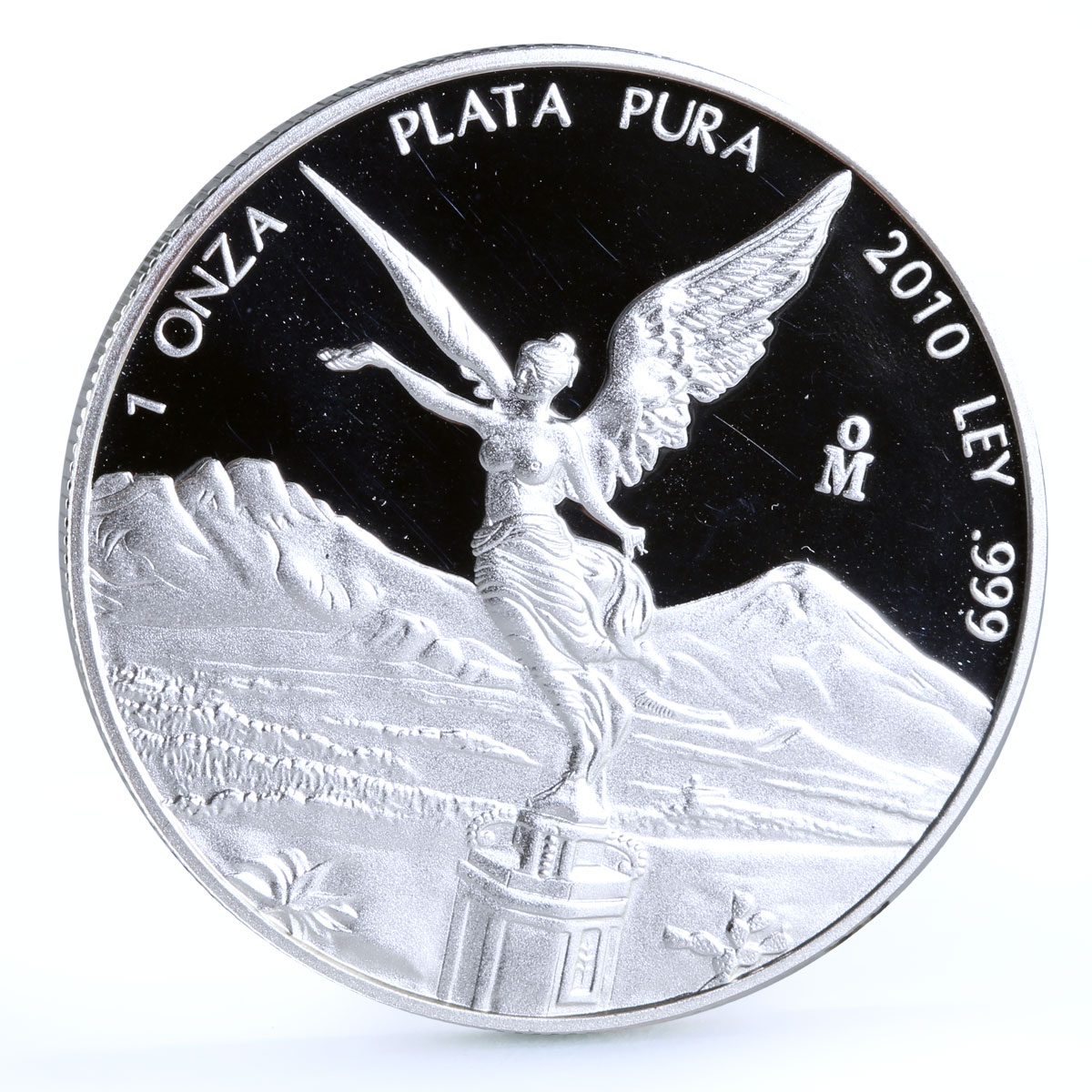 Mexico 1 onza Libertad Angel of Independence proof silver coin 2010