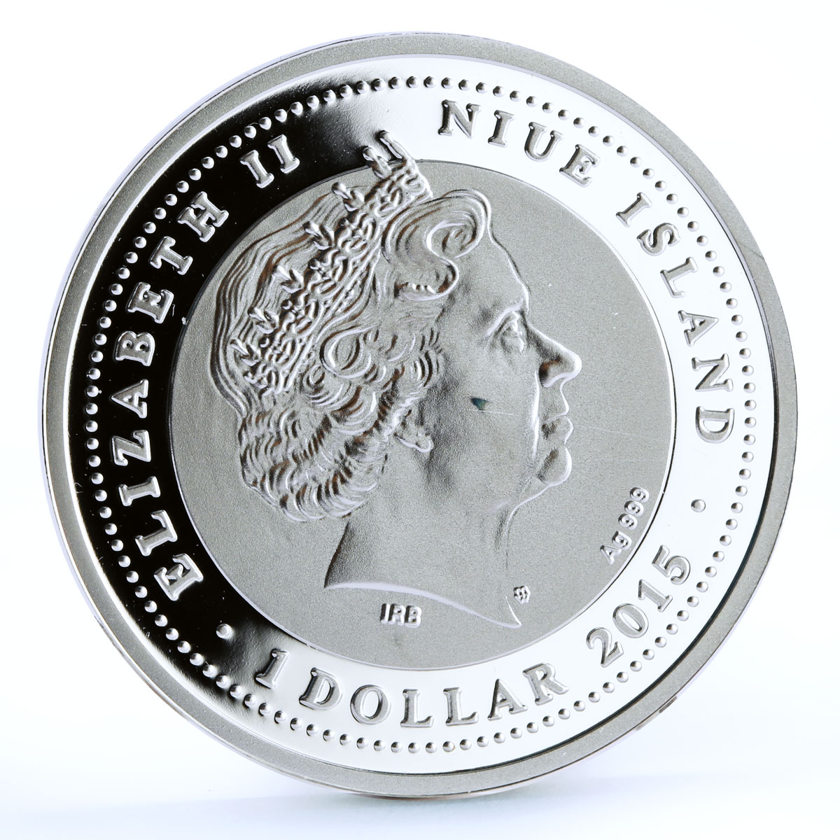 Niue 1 dollar Lunar Calendar Year of the Goat Angel gilded silver coin 2015