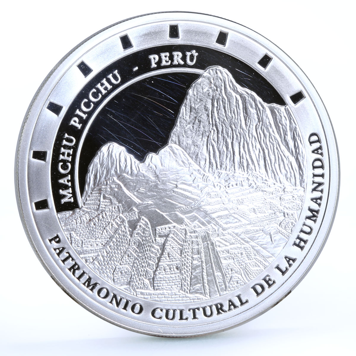 Peru 1 sol Machu Picchu Temple Palace Architecture proof silver coin 2005