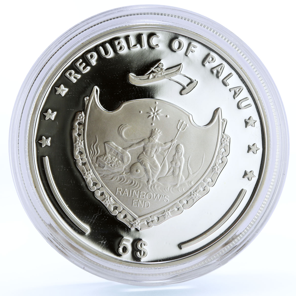 Palau 5 dollars World of Wonders Statue of Liberty Architecture silver coin 2010