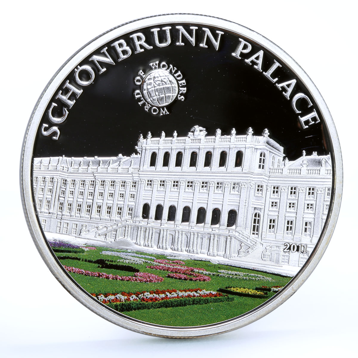 Palau 5 dollars World of Wonders Shonbrunn Palace Architecture silver coin 2011