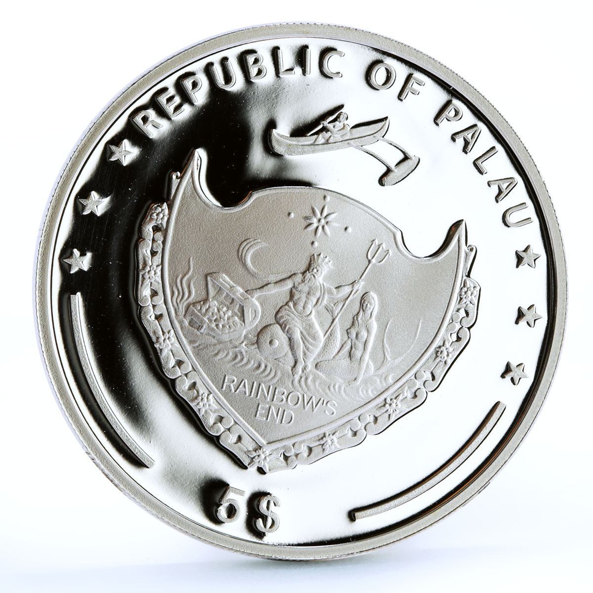 Palau 5 dollars World of Wonders Alhambra Park Architecture silver coin 2011