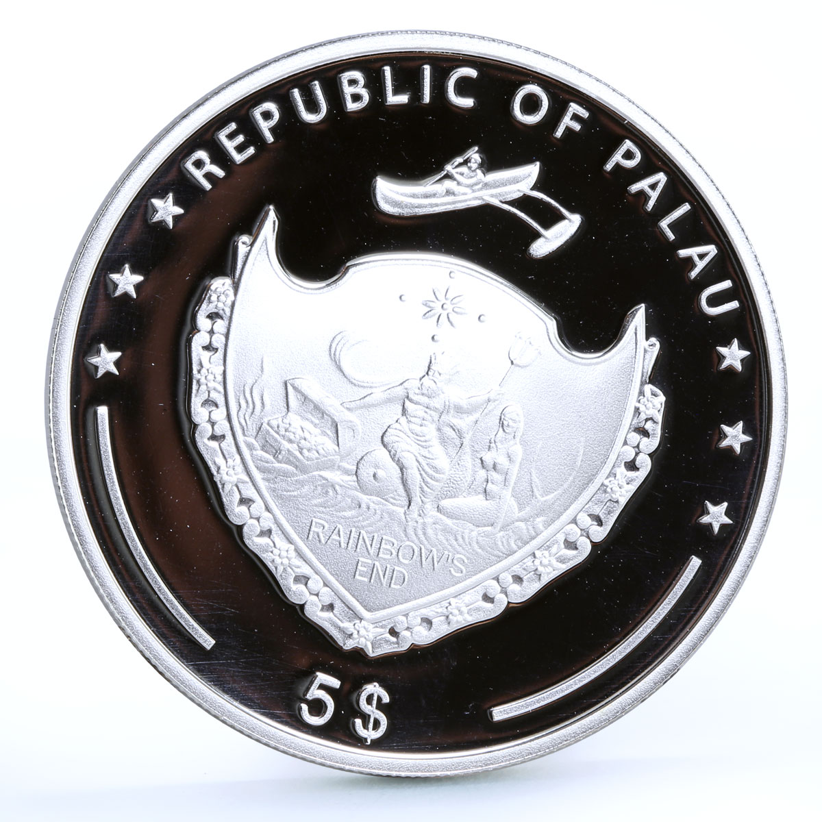 Palau 5 dollars World of Wonders Alhambra Park Architecture silver coin 2011