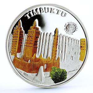 Palau 5 dollars World of Wonders Timbuktu City Architecture silver coin 2011