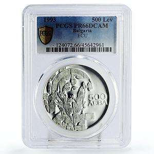 Bulgaria 500 leva European Community St.Theodor Stratilat PR66 PCGS silver 1993