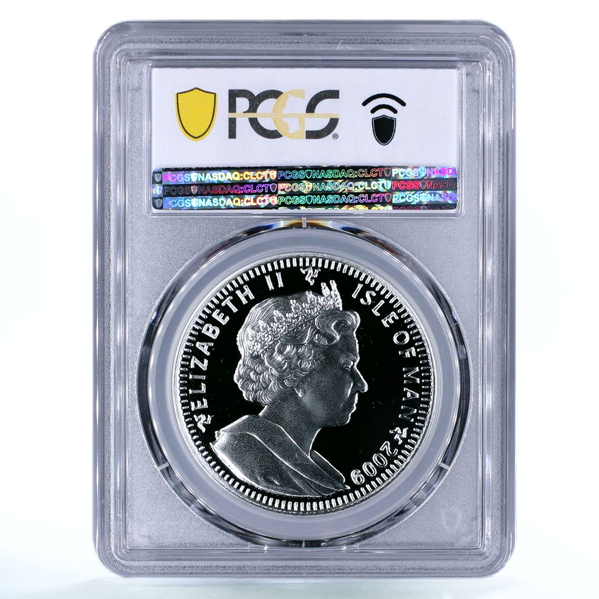 Isle of Man 1 crown Home Pets Chinchilla Cat Animals PR69 PCGS silver coin 2009