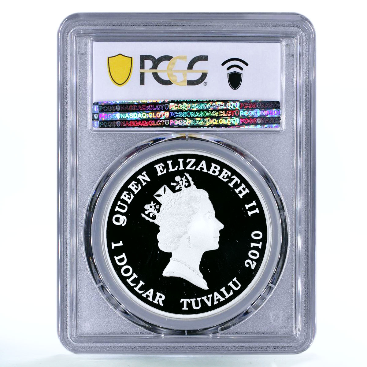 Tuvalu 1 dollar Great Warriors Viking Soldier PR70 PCGS colored silver coin 2010