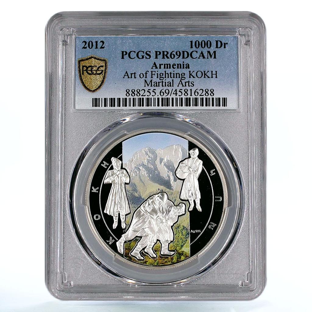 Armenia 1000 dram Martial Arts Kokh Sports PR69 PCGS colored silver coin 2012