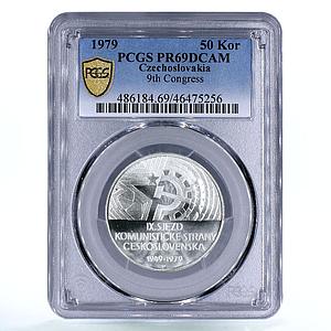 Czechoslovakia 50 korun Politics Communist Party Congress PR69 PCGS coin 1979