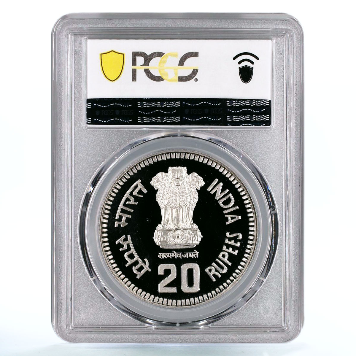 India 20 rupees Premier-Minister Jawaharlal Nehru PR68 PCGS CuNi coin 1989