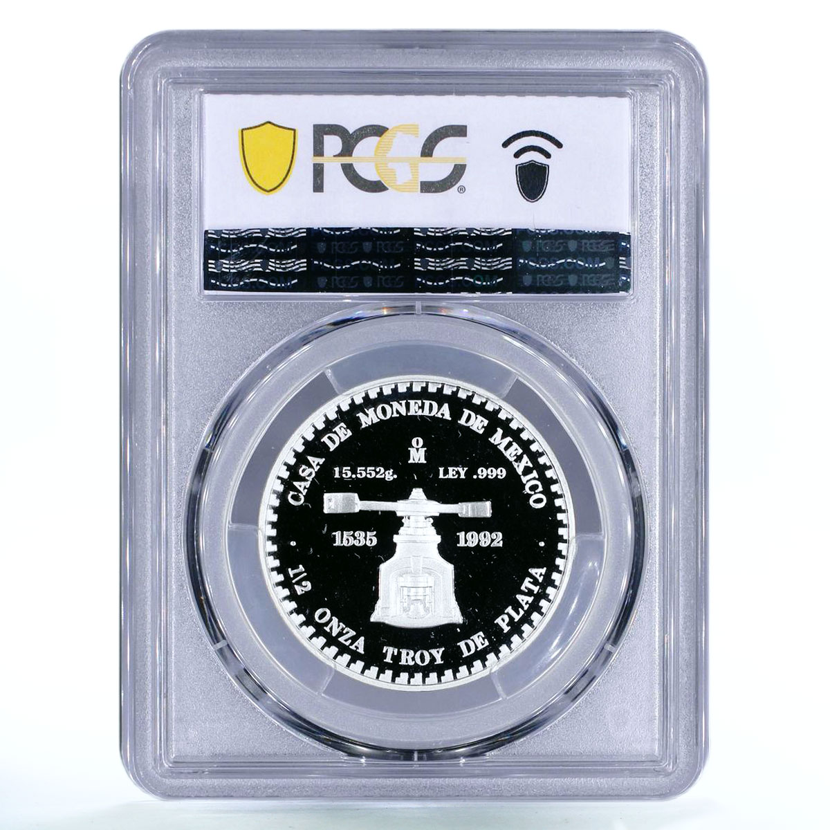 Mexico 1/2 onza Piedra de Los Soles Aztec Sun Stone PR69 PCGS silver coin 1992
