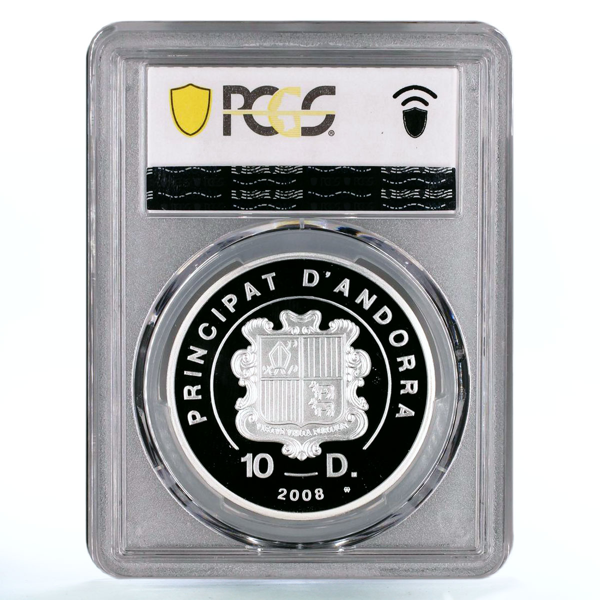 Andorra 10 dinars Extreme Sports Kiteboarding PR70 PCGS colored silver coin 2008