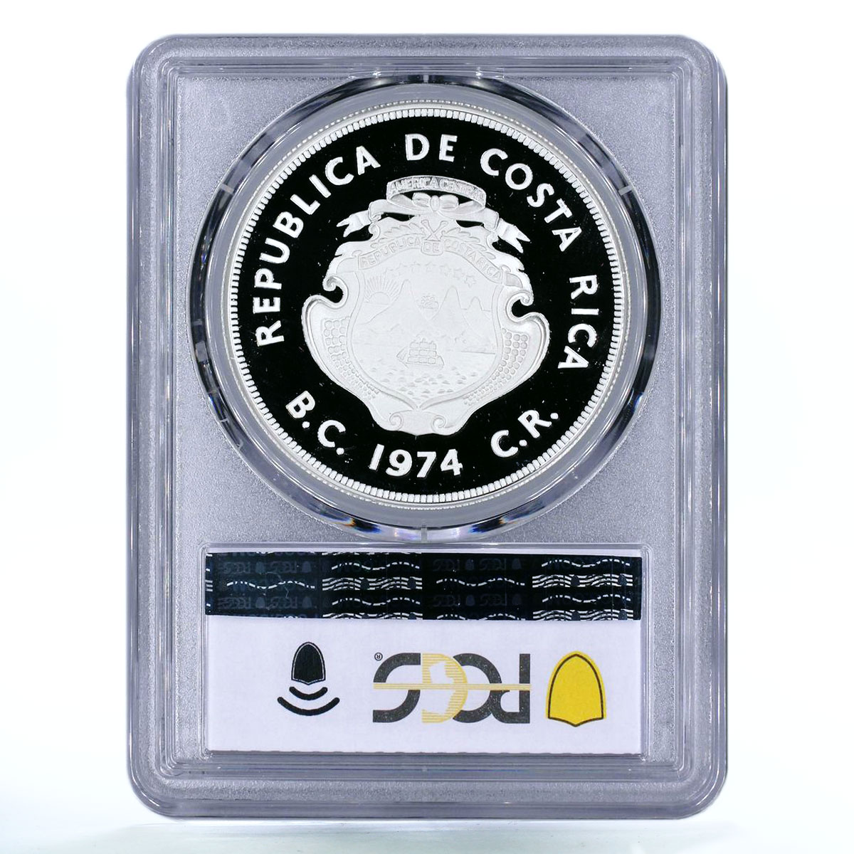 Costa Rica 100 colones Wildlife Conservation Manatee PR69 PCGS silver coin 1974