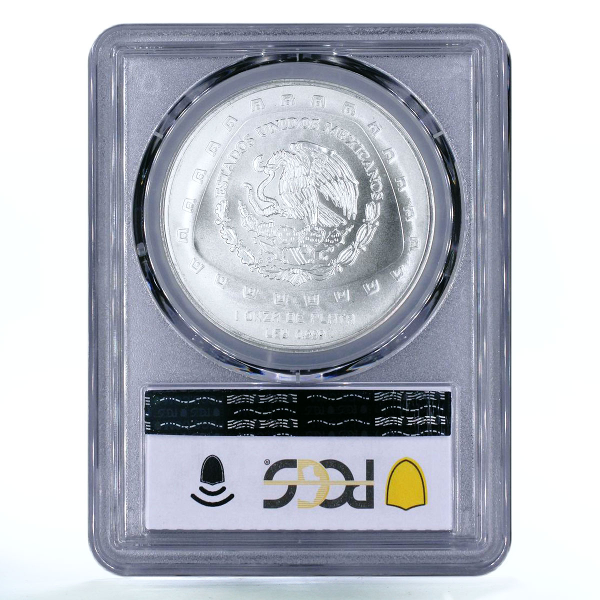 Mexico 5 pesos Serpiente con Craneo Snake Skull MS67 PCGS silver coin 1998