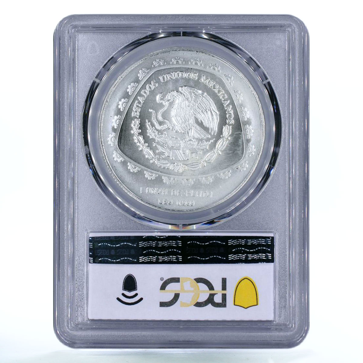Mexico 5 pesos Precolombina Sacerdote Toltec Statue MS66 PCGS silver coin 1998
