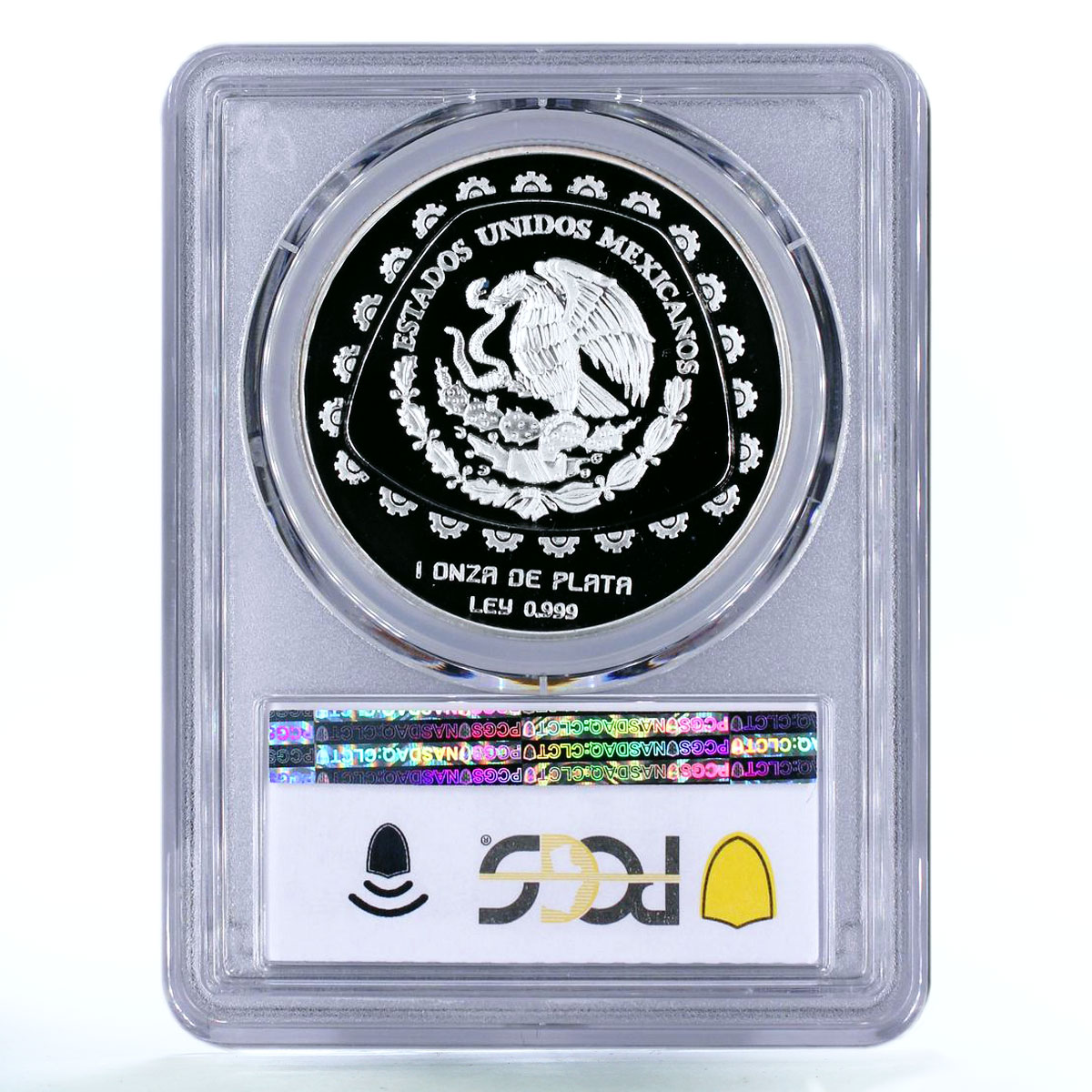 Mexico 5 pesos Precolombina Sacerdote Toltec Statue PR69 PCGS silver coin 1998