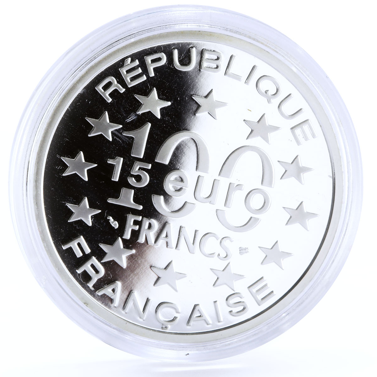 France 100 francs European Heritage Luxembourg Wenceslaus Wall silver coin 1997