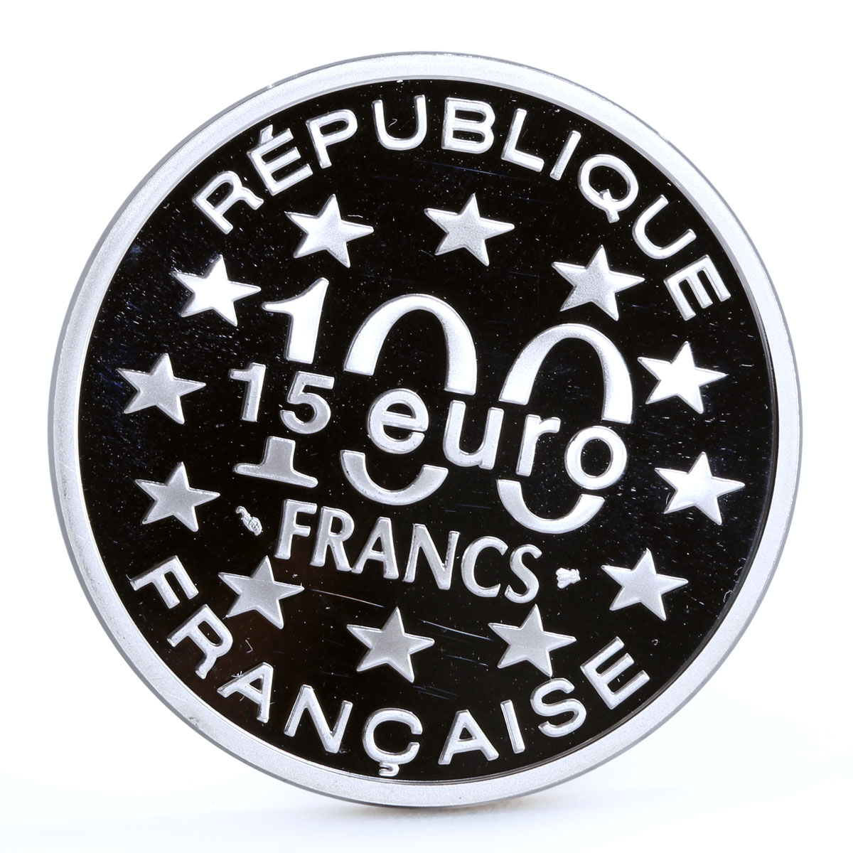 France 100 francs European Heritage Luxembourg Wenceslaus Wall silver coin 1997