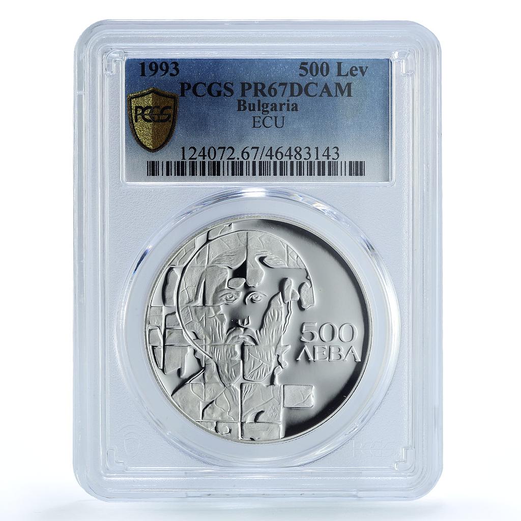 Bulgaria 500 leva European Community St.Theodor Stratilat PR67 PCGS silver 1993 Bulgaria 500 leva European Community St.Theodor Stratilat PR67 PCGS silver 1993
