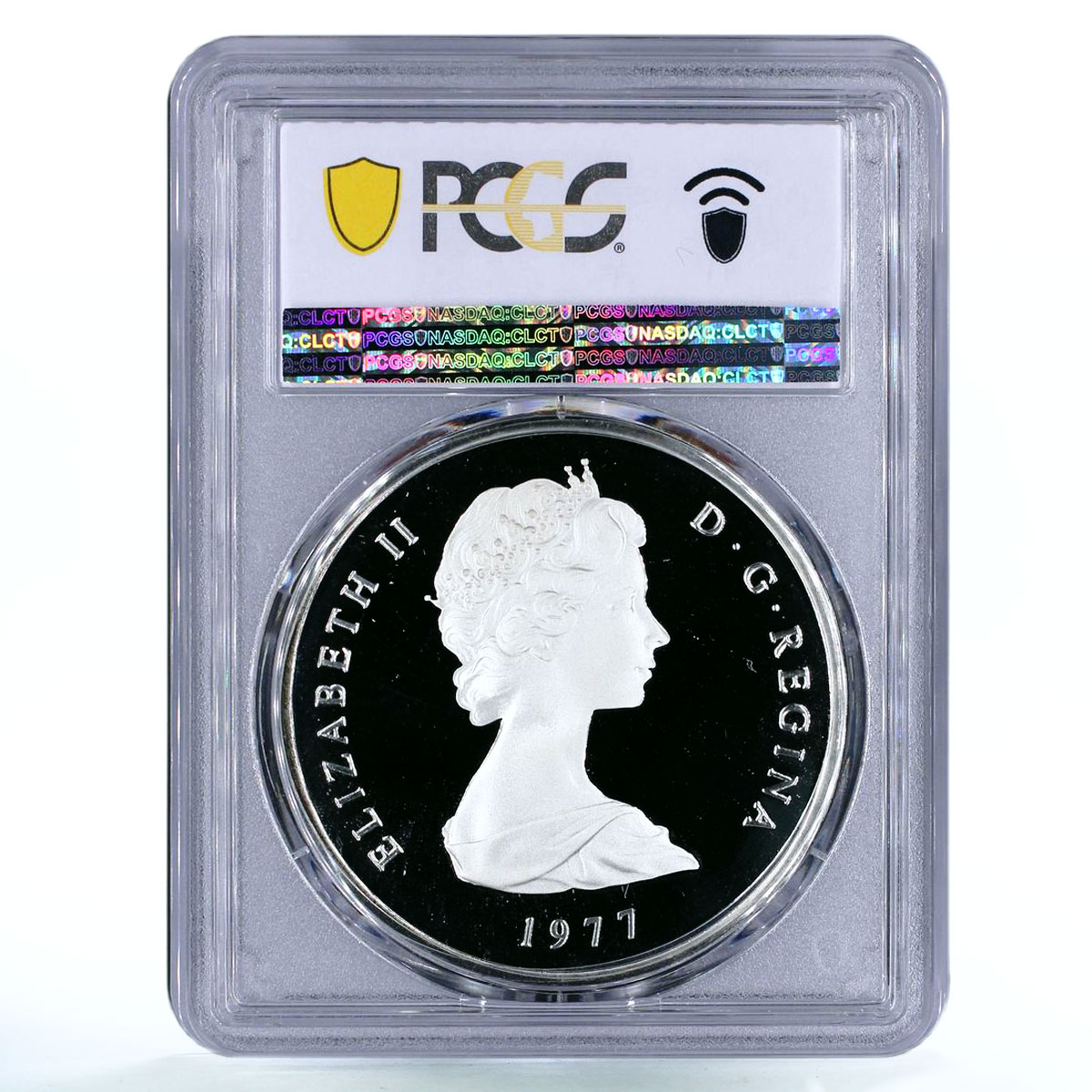 Turks and Caicos Islands 20 crowns Queen Victoria PR69 PCGS silver coin 1977