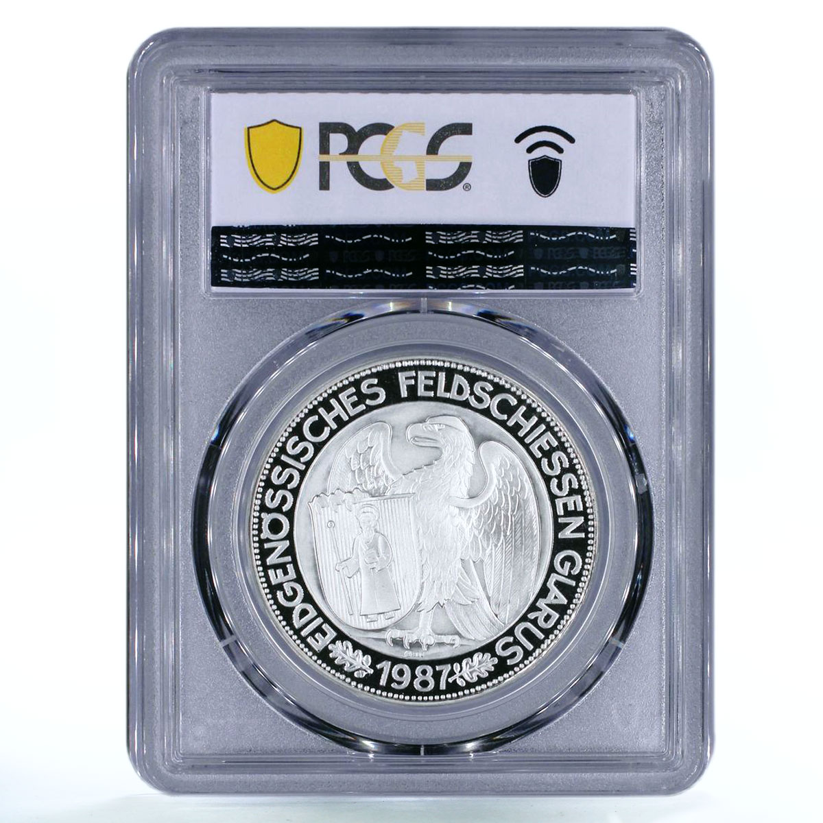 Switzerland 50 francs Glarus Shooting Festival Eagle PR70 PCGS silver coin 1987