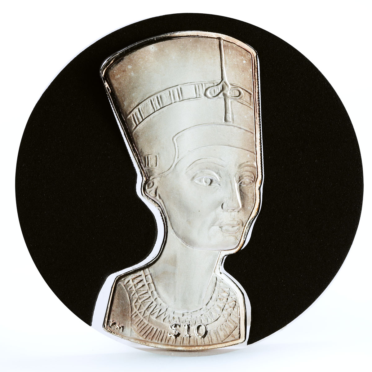 British Virgin Islands 10 dollars 100 Years Queen Nefertiti Bust Ag coin 2012