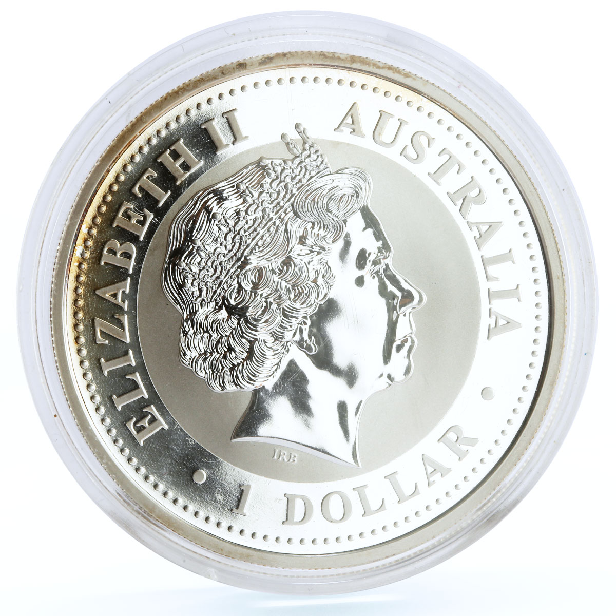 Australia 1 dollar Lunar Calendar I Year of the Snake gilded silver coin 2001