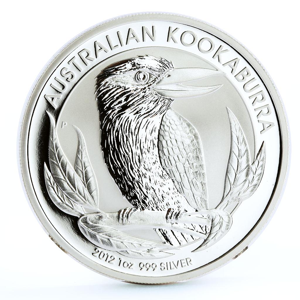 Australia 1 dollar Endangered Wildlife Kookaburra Bird Fauna silver coin 2012