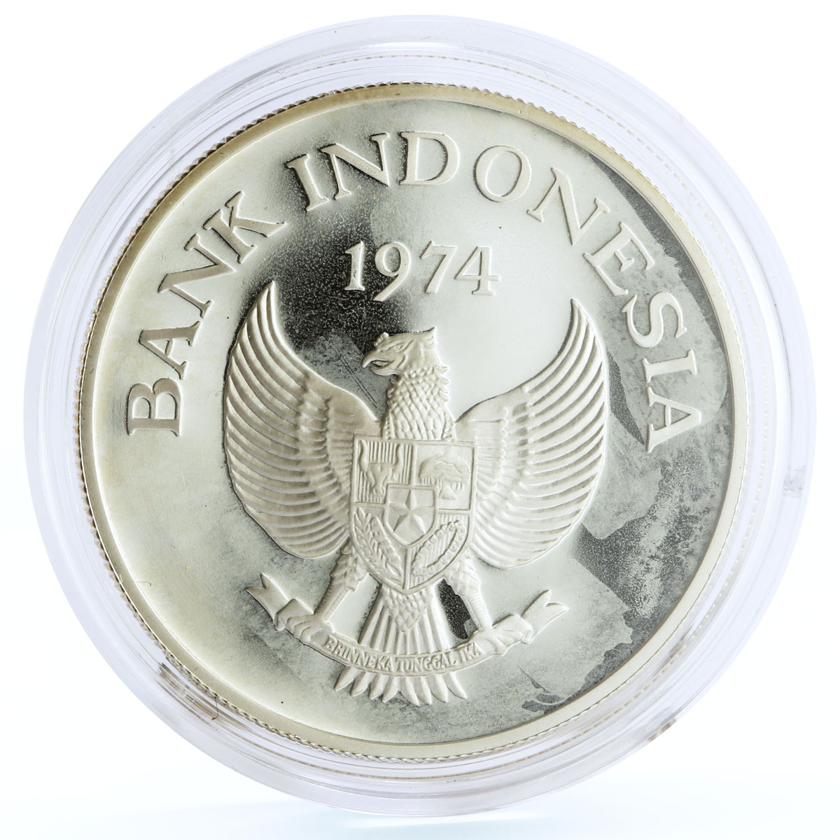Indonesia 2000 rupiah Endangered Wildlife Javan Tiger Fauna silver coin 1974