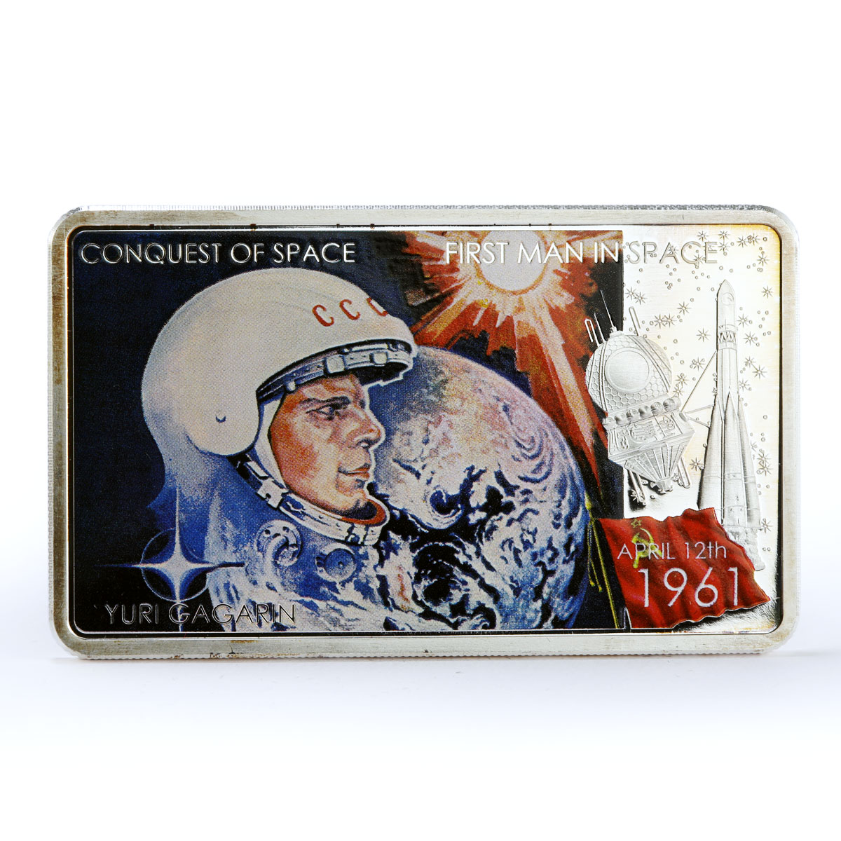 Niue 2 dollars Conquest Space First Man in Space Juri Gagarin silver coin 2011