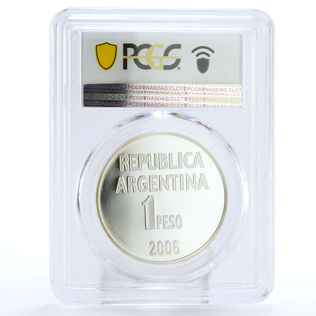 Argentina 1 pesos Defence of Human Rights PR67 PCGS silver coin 2006