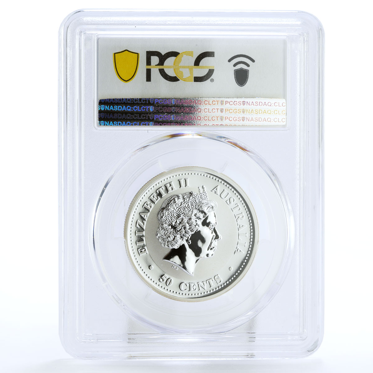 Australia 50 cent Year of the Horse MS68 PCGS silver coin 1/2 oz 2002