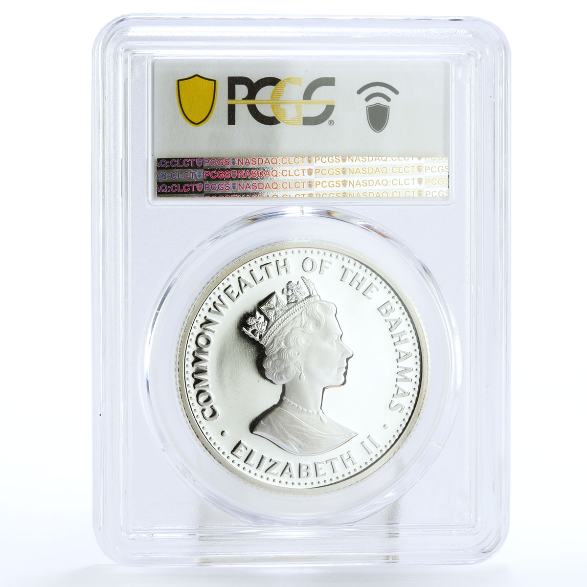 Bahamas 10 $ Christopher Columbus discovers America PR68 PCGS silver coin 1989